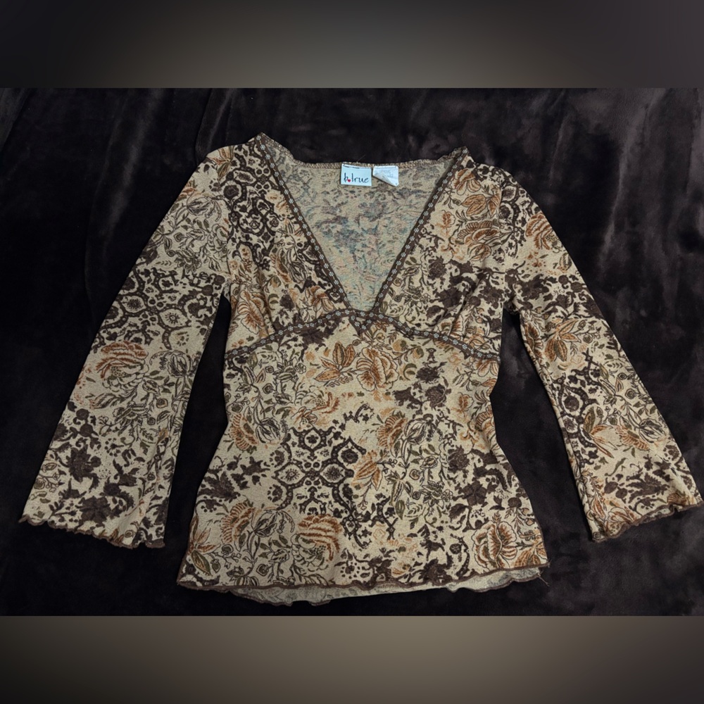 Brown Y2K Going Out Top